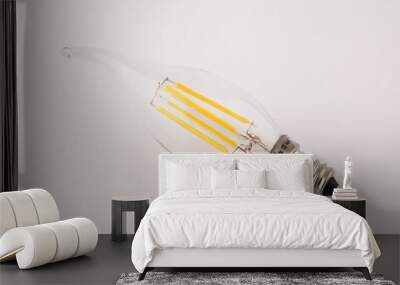 Electric bulb on a white background.

 Wall mural