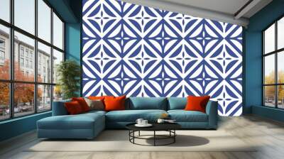 Seamless tiles background. Mosaic pattern for ceramic in dutch, portuguese, spanish, italian style. Wall mural