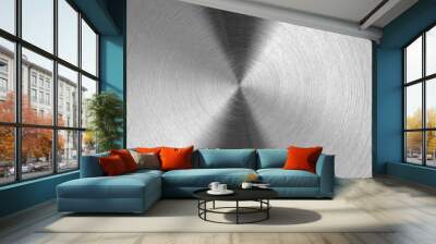 brushed steel background texture Wall mural