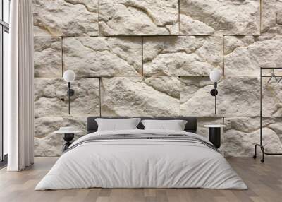 Gray decorative stone background. Gray wall background of concrete block texture Wall mural