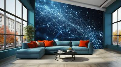 Abstract Digital Network Wall mural