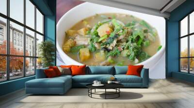 A kind of Thai curry name Kang Om kai, thick soup made from spic Wall mural