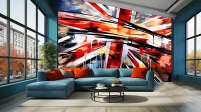 Abstract Graffiti Union Jack Flag Wall mural