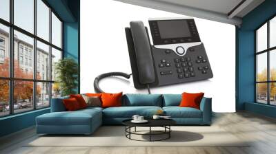 Modern Business Office IP Telephone on a white background Wall mural