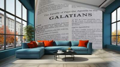 title page from the book of Galatians in the bible for faith, christian, hebrew, israelite, history, religion Wall mural