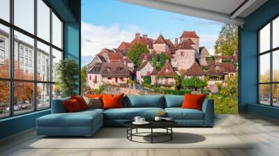 countryside town of stone houses in france Wall mural