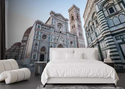 views of santa maria del fiore cathedral in florence, italy Wall mural