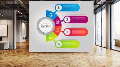 Color Inphografic Information for business e more Wall mural