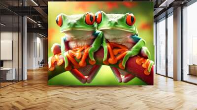 red eyed tree frogs Wall mural