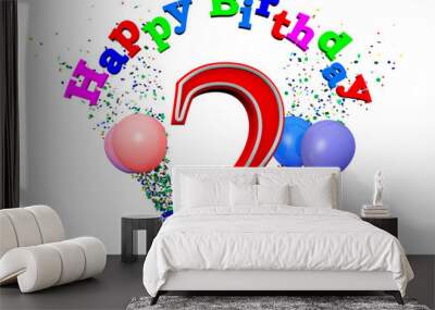 happy birthday 2 Wall mural