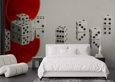 Board game pieces with reflection Wall mural