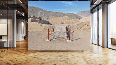 View of the ancient ruins of the archeological zone Huaycan de Cieneguilla. Lima Peru Wall mural