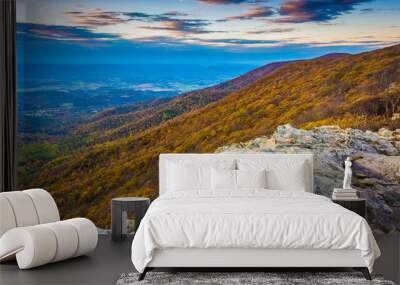 Autumn view from Crescent Rock, Shenandoah National Park, Virgin Wall mural