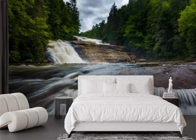 Triple Falls, in Dupont State Forest, North Carolina. Wall mural