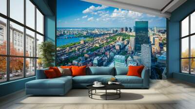 View of modern buildings in Back Bay, in Boston, Massachusetts. Wall mural