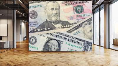 Close up of American dollars Wall mural