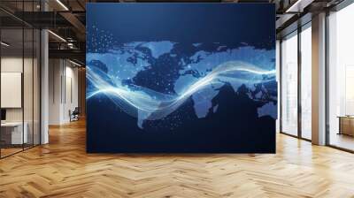 Global Connection Abstract Wall mural