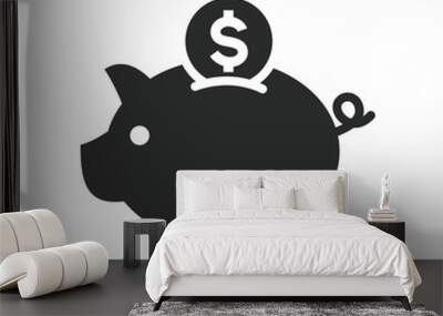 piggy bank icon vector template Wall mural