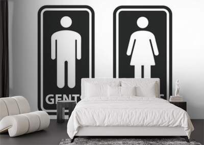 toilet  sign icon vector design illustration Wall mural