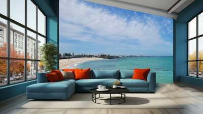 Gwakji Beach, beach, blue sea, blue sky, beach Wall mural