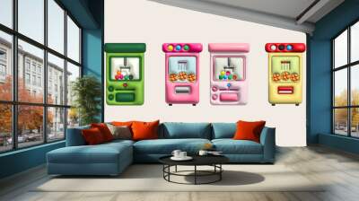 3d ball game box icon and pick up the ball Game cabinet for childhood fun Wall mural