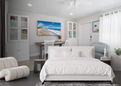 Dinette and TV in beach themed vacation rental, Cape Canaveral, Florida Wall mural