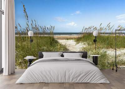 The shore of the Atlantic Ocean at Fort Clinch State Park in Florida Wall mural