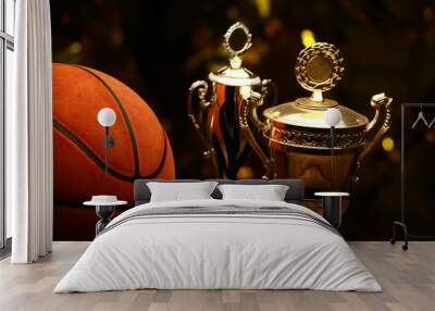 basketball ball gold bokeh  Wall mural