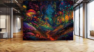 Psychedelic art Wall mural