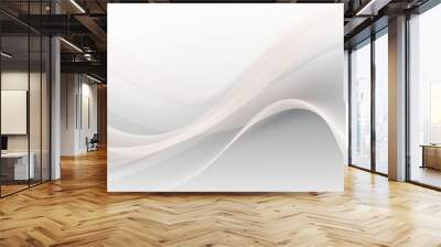 Simple White Background with Soft Colored Smooth Lines Wall mural