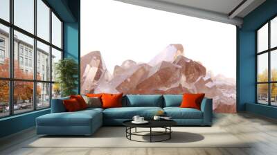 crystal isolated on the white background Wall mural