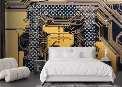 electronic circuit from motherboard as technological background Wall mural