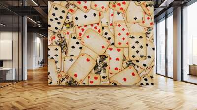 old playing cards Wall mural