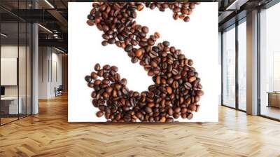 s - alphabet from coffee beans Wall mural