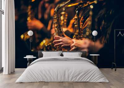 GOLDEN SAXOPHONE Wall mural