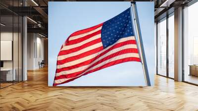 American Flag against the Sky. Wall mural