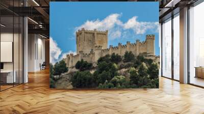 Medieval castle of Penafiel, 10th century. Spain. Wall mural