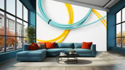 Cables de colores, generando formas geométricas Wall mural