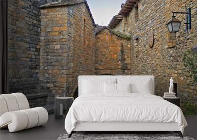 Medieval Stone Alleyway with Archways Wall mural