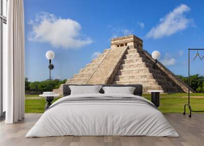 el castillo (the kukulkan temple) of chichen itza, mexico Wall mural