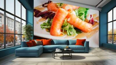 shrimps on a plate Wall mural