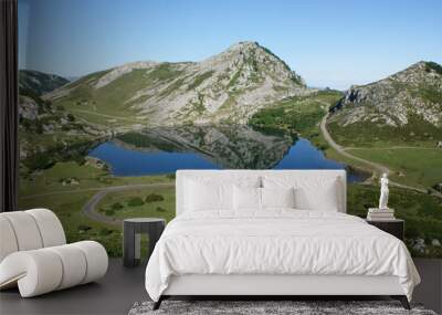 Lagos de covadonga en los Picos de Europa Wall mural