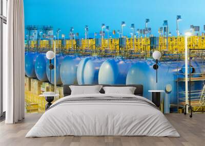 The reverse osmosis equipment in a desalination plant. Wall mural