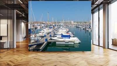 boats in Puerto deportivo Sherry located in the town of El Puerto de Santa María, in the Bay of Cadiz. Andalusia. Spain. Europe.
 Wall mural