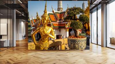 A beautiful view of Grand Palace in Bangkok, Thailand. Wall mural