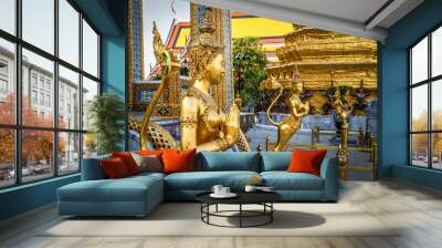 A beautiful view of Grand Palace in Bangkok, Thailand. Wall mural