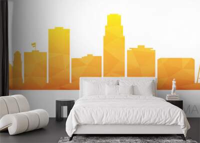 Omaha Low Poly Skyline Clip Art City Design. Geometric Polygon Graphic Horizon Icon. Vector Illustration Symbol. Wall mural