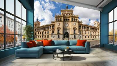 Valladolid, Spain - October 13, 2023: Views of the different buildings surrounding the Plaza de Zorilla in the historic city center of Valladolid, Spain Wall mural