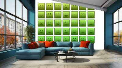 set of colourful emojis Wall mural