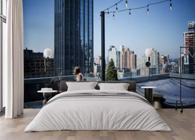 New York City Rooftop, Rooftop, NYC, Manhattan, Skyline Wall mural